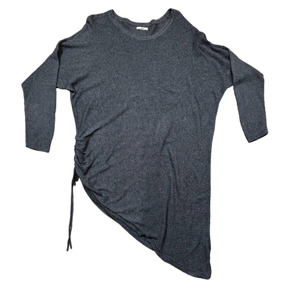 Maurices Womens Size 1 Gray Asymmetrical Knit Sweater Dress Tunic Top XL Knit - Picture 5 of 16